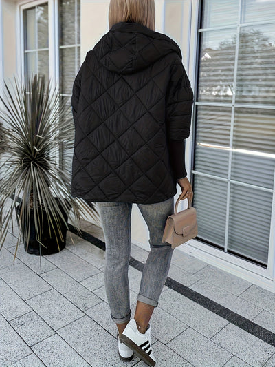 Ariantha - Quilted Hooded Jacket With Zipper