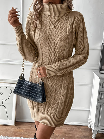 Milanda - Cable Knit Sweater Dress